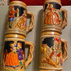 vintage beer steins a set of four excellent shape made in japan